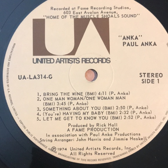 3/$30 Paul Anka “Anka” vintage vinyl album 1974 pop - Picture 3 of 5